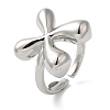 Initials Brass Open Cuff Ring for Women RJEW-N046-02X-P-1