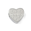 Tarnish Resistant 304 Stainless Steel European Beads STAS-K286-04I-P-1