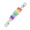 Dyed Colorful Natural Quartz Crystal Chakra Prism Link Bag Extender Chains FIND-JF00145-2