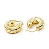 Brass Croissant Chunky Hoop Earrings for Women KK-D080-16G-01-2