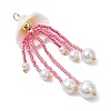 Glass Seed Beaded Jellyfish Pendants PALLOY-MZ00571-02-3