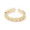 Clear Cubic Zirconia Star Cuff Ring X-KK-D067-34G-RS-2
