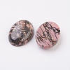 Natural Rhodonite Flat Back Cabochons G-G741-25x35mm-12-2