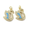 Brass Micro Pave Cubic Zirconia Pendants KK-H457-06G-01-1