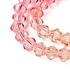 Gradient Color Baking Paint Glass Bead Strands DGLA-A039-T4mm-A03-3