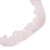 Natural Rose Quartz Chip Beaded Stretch Bracelets for Women Men BJEW-JB10647-02-4