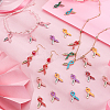 72Pcs 12 Colors Zinc Alloy Enamel Pendants FIND-PH0027-81-3