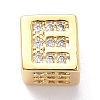 Real 18K Gold Plated Brass Micro Pave Clear Cubic Zirconia Beads ZIRC-L091-076G-E-1