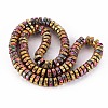 Electroplated Natural Lava Rock Beads Strands G-T114-69C-2