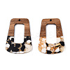 Transparent Resin & Walnut Wood Pendants RESI-TAC0017-72-AM-4
