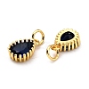 Brass Micro Pave Cubic Zirconia Pendants ZIRC-D120-01G-05-3