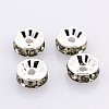 Brass Rhinestone Spacer Beads RB-A014-Z6mm-12S-NF-1