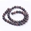 Natural Glaucophane Beads Strands G-F520-39-6mm-2