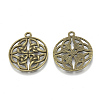 Tibetan Style Alloy Pendants TIBEP-T004-39AB-1