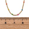 304 Stainless Steel Colorful Enamel Ball Chain Necklaces for Women LS-NJEW-K255-44G-5
