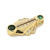 Brass Micro Pave Cubic Zirconia Pendants KK-B124-05G-01-2