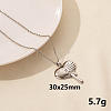 201 Stainless Steel Melting Heart Pendant Necklaces FS-WG515A3-01-1