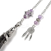 Natural Amethyst Cone Dowsing Pendulum Big Pointed Pendants AJEW-Z041-01J-AS-2