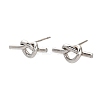 knot 304 Stainless Steel Stud Earrings EJEW-Z150-01P-2