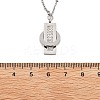 304 Stainless Steel Polymer Clay Rhinestone Rctangle Pendant Necklaces NJEW-U023-02P-5