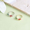 Frog & Mushroom Alloy Open Cuff Ring for Women JR943A-5