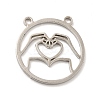 Non-Tarnish 201 Stainless Steel Outline Pendants LS-STAS-E175-02P-1