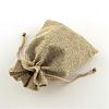 Polyester Imitation Burlap Packing Pouches Drawstring Bags ABAG-R004-18x13cm-05-2