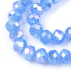 Electroplate Glass Beads Strands EGLA-A034-J8mm-B08-3