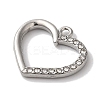 304 Stainless Steel Rhinestone Pendants STAS-L081-003P-2