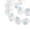 Electroplate Glass Beads Strands EGLA-T021-21C-3