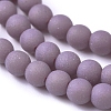 Frosted Opaque Glass Bead Strands X-FGLA-G002-A05-3