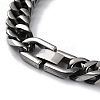 Ion Plating(IP) 304 Stainless Steel Cuban Link Chain Necklace NJEW-P288-01C-AS-3