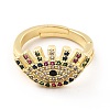 Colorful Cubic Zirconia Adjustable Ring KK-H439-06G-2