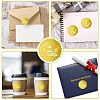 34 Sheets Self Adhesive Gold Foil Embossed Stickers DIY-WH0509-083-4