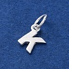 925 Sterling Silver Letter Charms STER-C012-01S-K-2