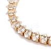 Brass Pave Clear Cubic Zirconia Horse Eye Link Bracelets BJEW-B094-03A-G-2