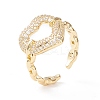 Clear Cubic Zirconia Heart Cuff Ring LS-KK-D067-31G-RS-1