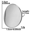 Flat Round 304 Stainless Steel Stud Earrings BW0286-3-1