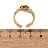 Hollow Flower 304 Stainless Steel Cuff Ring Components STAS-P454-03A-G-3