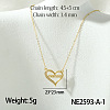 Mother's Day Brass Micro Pave Clear Cubic Zirconia Pendant Necklaces FS-WG67A5B-01-1