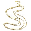 304 Stainless Steel Satellite Chain Necklaces LS-BJEW-K257-06G-1