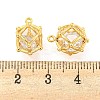 Brass Pave Cubic Zirconia Pendants KK-M286-13G-3