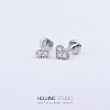 Stainless Steel Micro Pave Clear Cubic Zirconia Cartilage Earrings for Women Men WG126FA-09-1