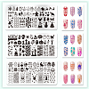 Stainless Steel DIY Nail Art Templates MRMJ-WH0098-044-8