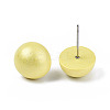 Pearlized Half Round Schima Wood Earrings for Girl Women EJEW-N048-001-13-2