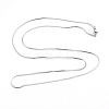 304 Stainless Steel Square Snake Chain Necklaces NJEW-L173-005-P-2