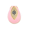 Rack Plating Brass Micro Pave Cubic Zirconia Pendants KK-P277-28G-2