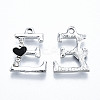UV Plated Alloy Enamel Pendants PALLOY-S181-002-RS-2