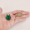 DIY Waxed Cord & Synthetic Malachite Bottle Pendant Necklaces Making Kits DIY-DR0001-81B-4