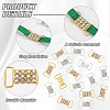 AHADERMAKER 16Pcs 2 Colors Brass Micro Pave Crystal AB Rhinestone Connector Charms FIND-GA0002-42-4